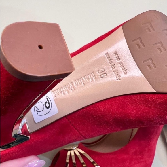 Made in Italy  MARINO FABIANI Red Heels Elegant Design - Picture 8 of 11